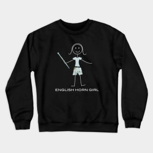 Funny Womens English Horn Crewneck Sweatshirt